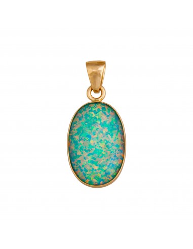 Alchemia Synthetic Emerald Opal Pendant Les magasins à Paris et en Île-de-France