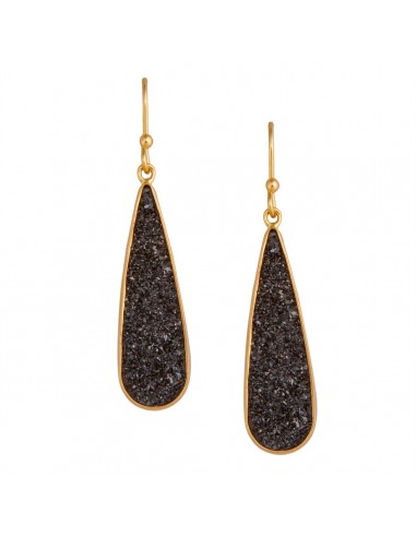 Alchemia Black Druzy Teardrop Earrings de technologie