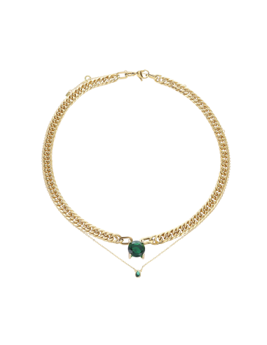 EMERALD DOT  NECKLACE SET Venez acheter