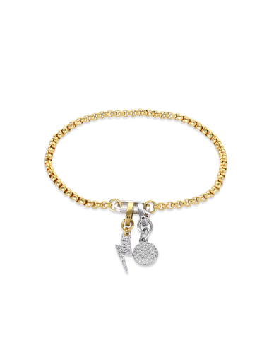 CAN OPENER LIGHTNING CHARM BRACELET pas cher 