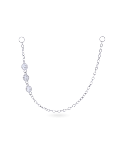 THE TRIO DIAMOND EARRING CHAIN du meilleur 