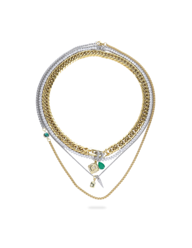 JUST CLICK EMERALD TENNIS NECKLACE SET sur le site 