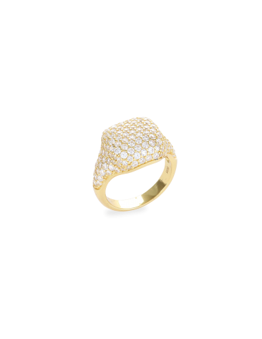 HONEYCOMB PINKY PAVE RING Economisez 